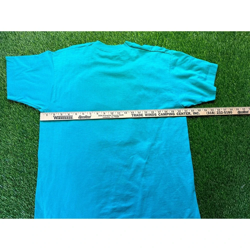 Vintage Fruit Of The Loom Single Stitch T Shirt‎ Audubon Sabal Palm Large Teal